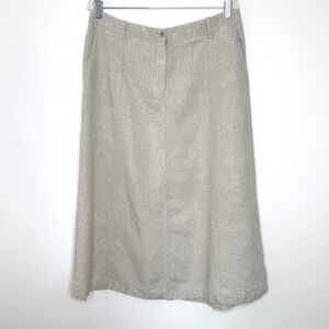Talbots‎ linen skirt tan sz 12